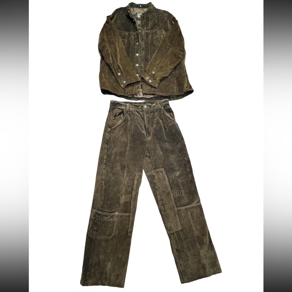 Vintage Wilson’s brown suede leather Men’s  Pants & Jacket Set